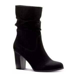 Style & Co. Womens 12 M Black Microsuede Saraa Slouch Mid Calf Boots DISPLAY JC8